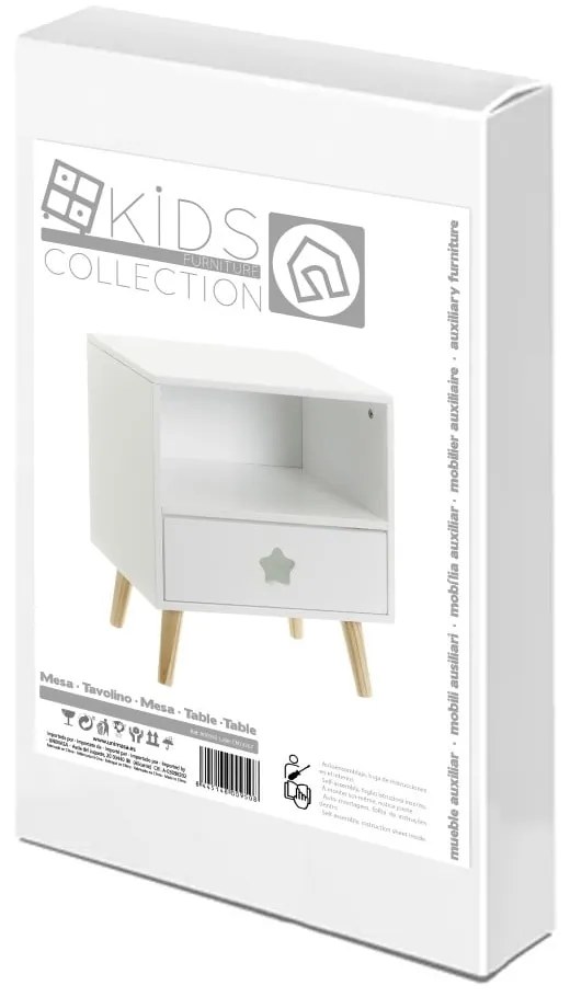 Бяло детско нощно шкафче - Casa Selección