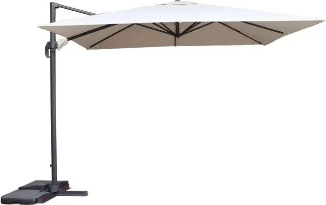 Градински чадър със странична стойка Hesperide Cayo, 3x3 m - Шисти