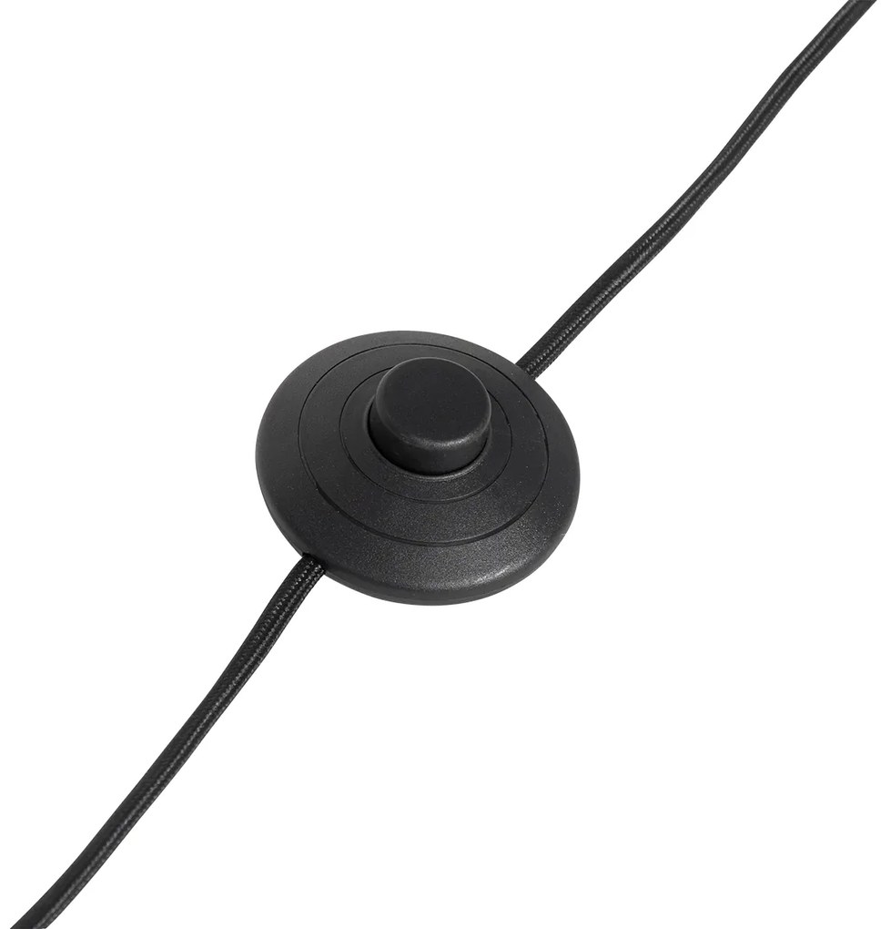 Ориенталска подова лампа бамбук с черен цвят - Yvonne