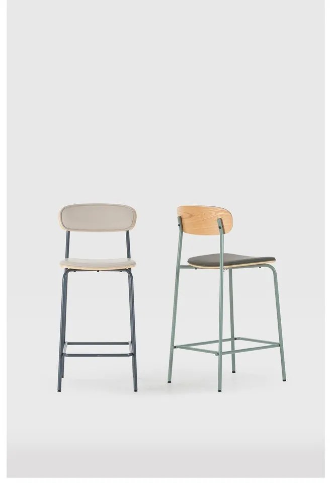 Тъмнозелени тапицирани бар столове в комплект 2 бр. (височина на седалката 65,5 cm) Saula – Marckeric