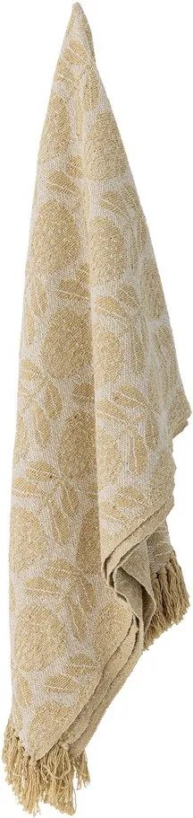 Жълто одеяло със смес от памук 130x155 cm Pratello – Bloomingville