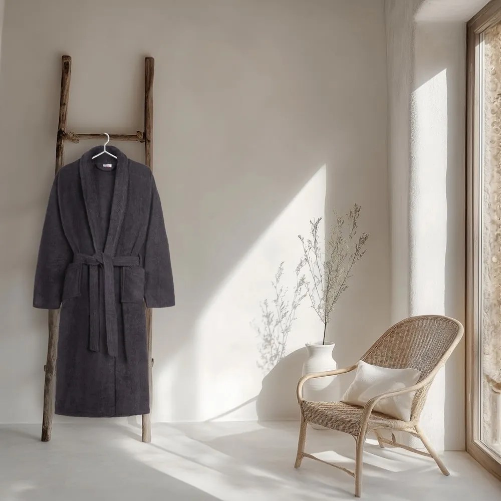 Антрацитна памучна хавлия M/L Terry – HIP