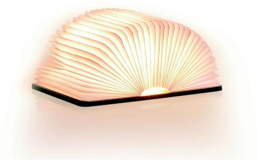 Светлокафява малка настолна LED лампа във формата на книга, изработена от кленово дърво Booklight - Gingko