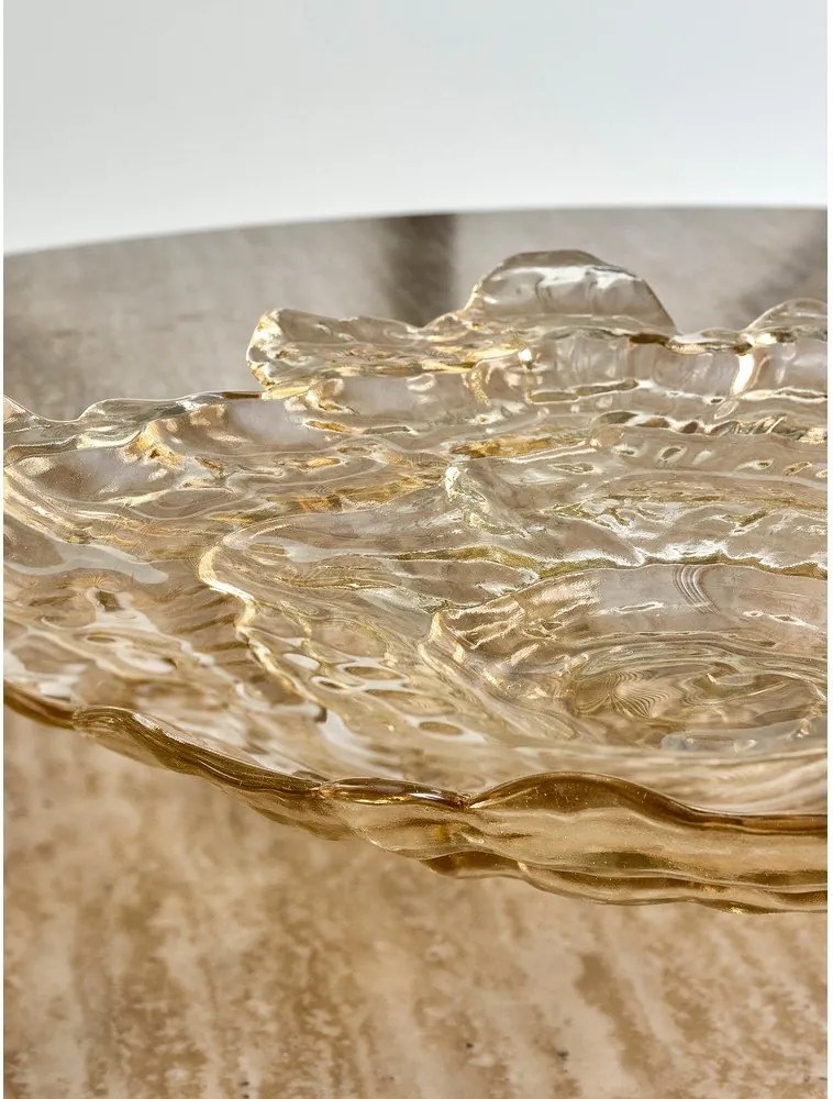 Бежова стъклена купа ø 38,5 cm Asimi – Bloomingville