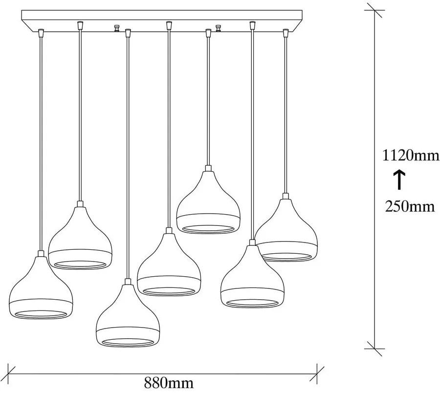 Черно висящо осветително тял с метален абажур Yildo – Opviq lights