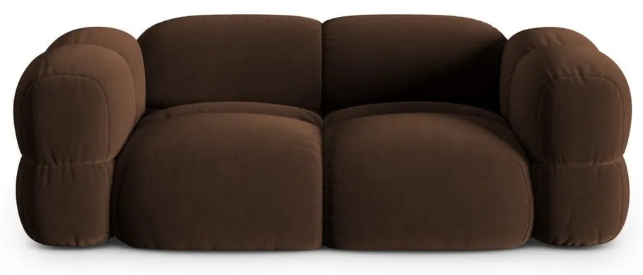 Тъмнокафяв кадифен диван 210 cm Loretto – Cosmopolitan Design
