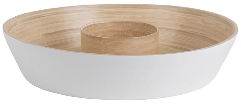 Бяла бамбукова купа за сервиране ø 30 cm Puro – PT LIVING