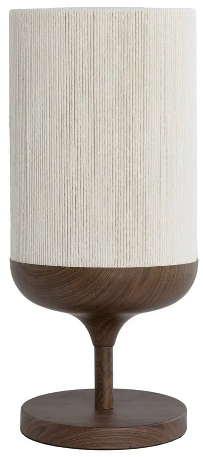 Тъмнокафява настолна лампа с текстилен абажур (височина 50 cm) Dania – Light &amp; Living