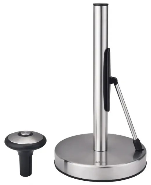 Поставка за кухненска хартия Kinghoff KH 1955, 36.5 см, Неръждаема стомана, Сребрист