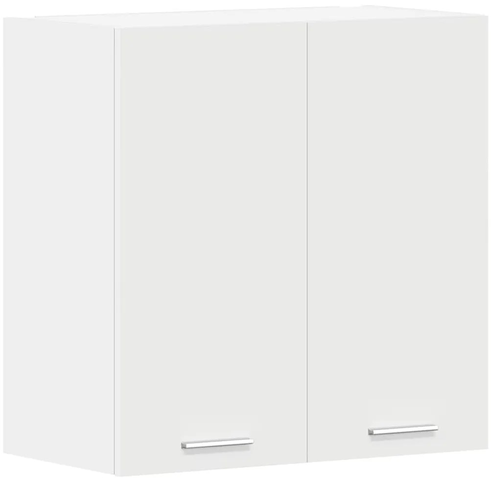 801273 vidaXL Висящ шкаф "Lyon", бял гланц, 60x31x60 см, инженерно дърво