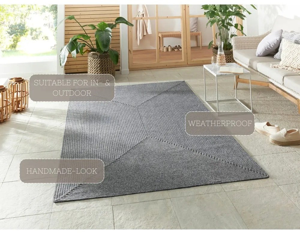 Сив външен килим 150x80 cm - NORTHRUGS