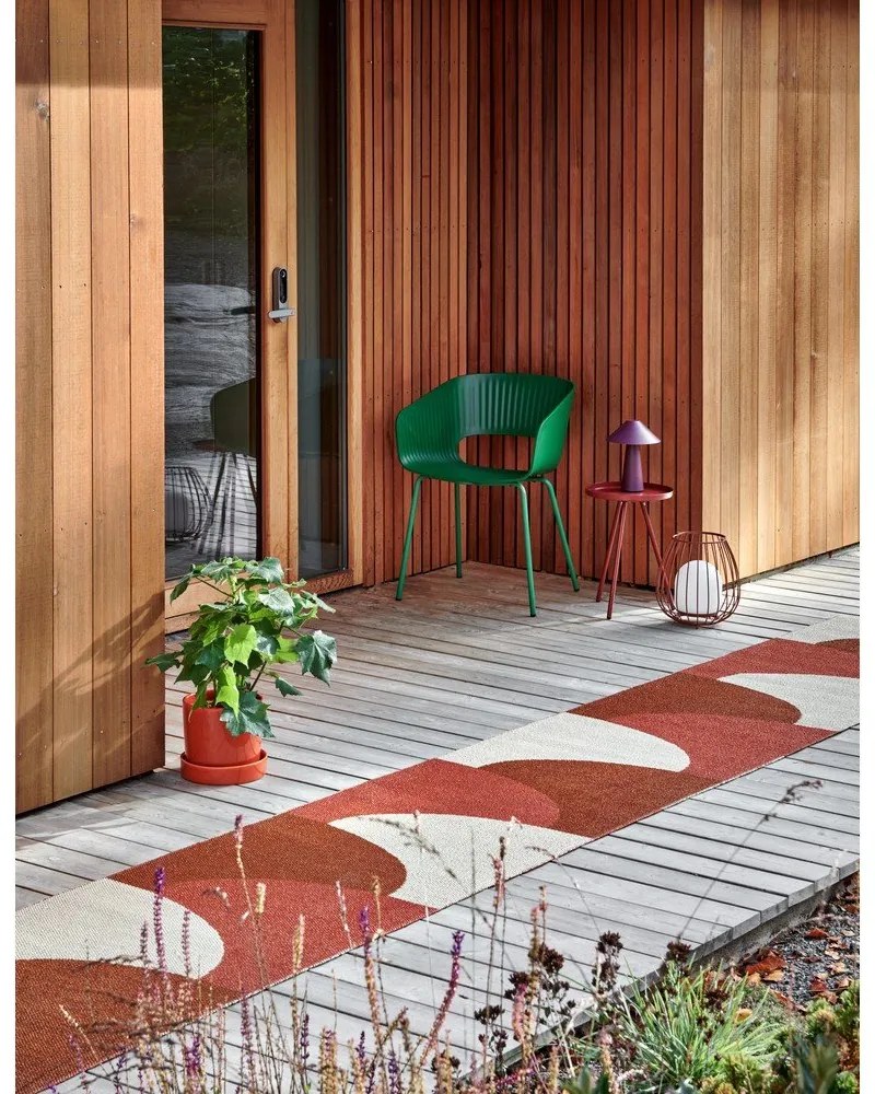 Килим за открито и закрито в тухлен цвят 70x90 cm Hill Brick Rust – Pappelina