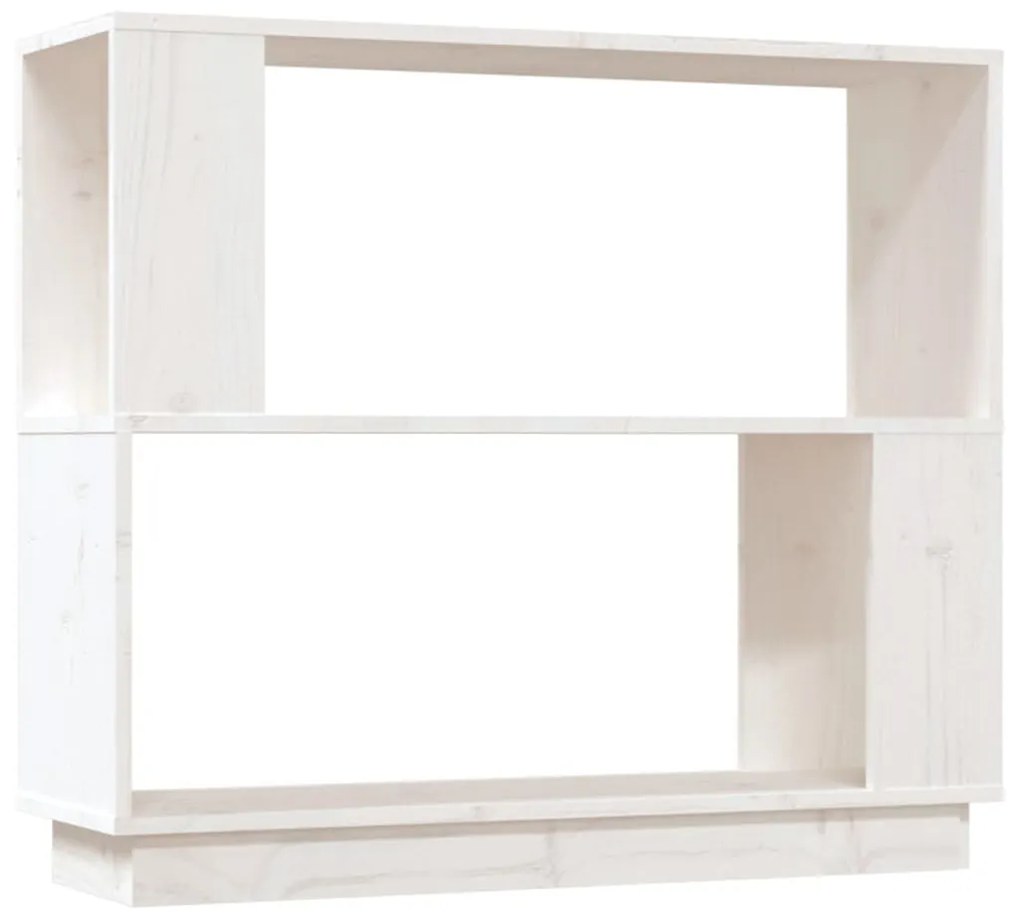 814050 vidaXL Библиотека/разделител за стая, бяла, 80x25x70 см, бор масив