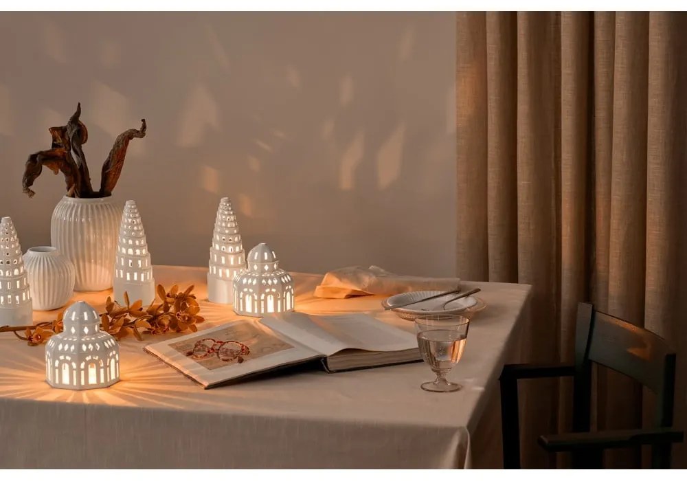 Бял керамичен коледен свещник Lighthouse, ø 9 cm Urbania Lighthouse High Tower - Kähler Design
