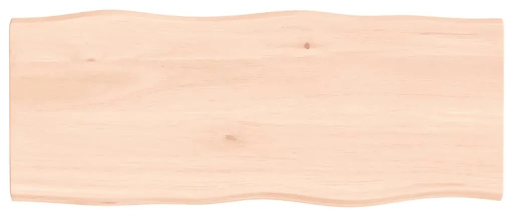 363881 vidaXL Плот за маса 100x40x2 см необработено масивно дърво дъб жив ръб