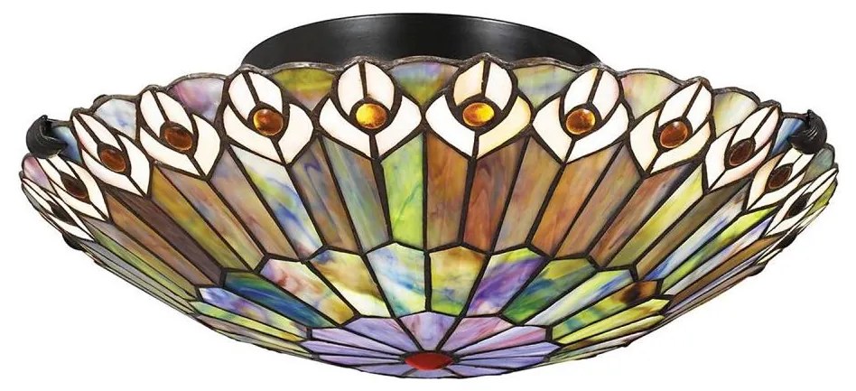 Quoizel QZ-WATKINS-F-VB - Таванно осветително тяло WATKINS 2xE27/60W/230V, диаметър 42 см