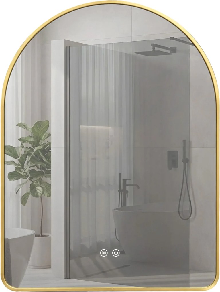 Огледало LED 80x60cm CAMLOT Brush Gold