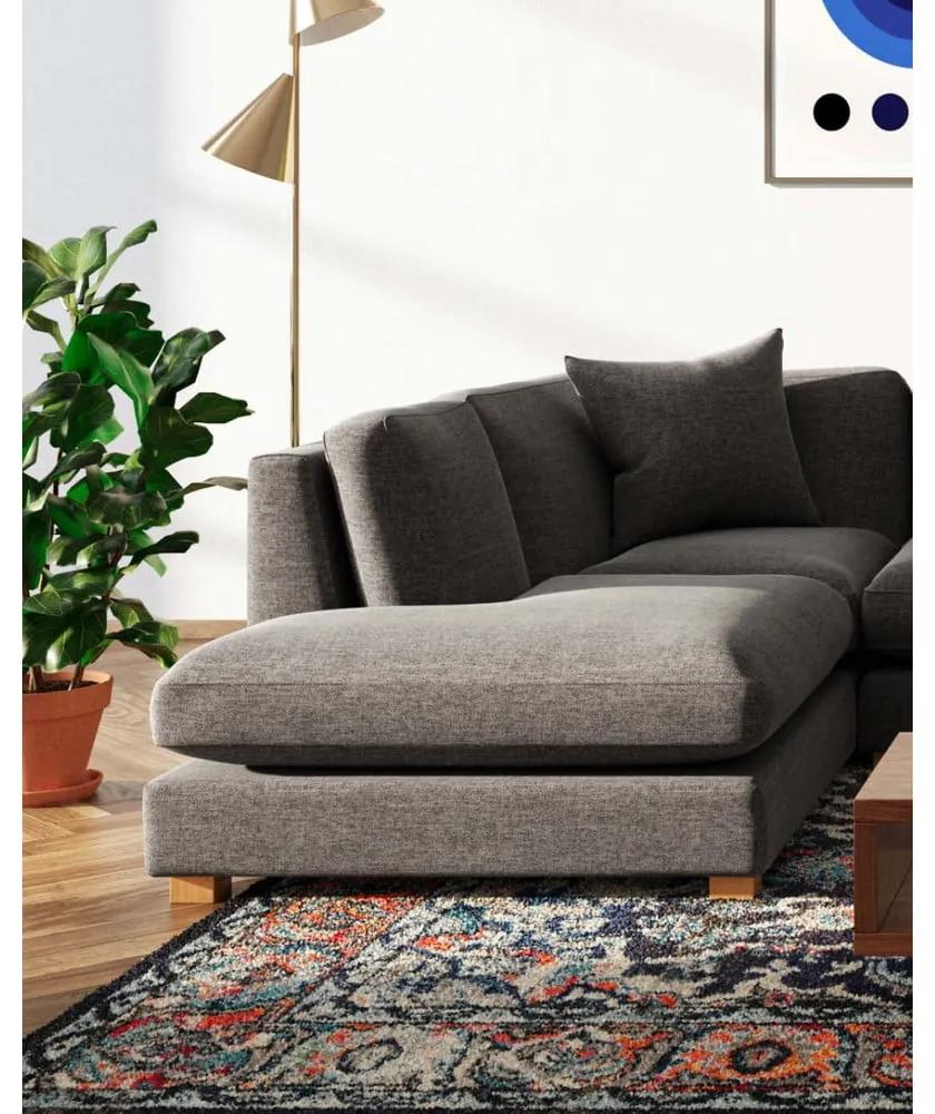 Антрацитен ъглов диван (ляв ъгъл) Pomo - Ame Yens