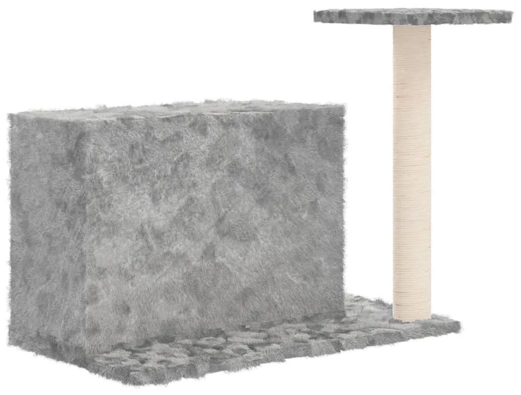 Котешко дърво със сизалени стълб, светлосиво, 51 см