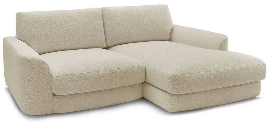 Бежов ъглов диван от прежда с примки от букле (десен ъгъл) Leonore – Bobochic Paris