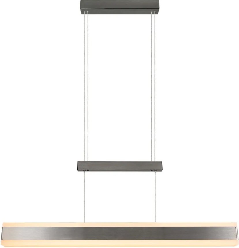 LED висящо осветително тяло в матово сребрист цвят с метален абажур Arcola – Trio