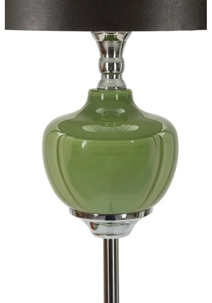 Зелена и сива подова лампа с текстилен абажур (височина 160 cm) Eva – Mauro Ferretti