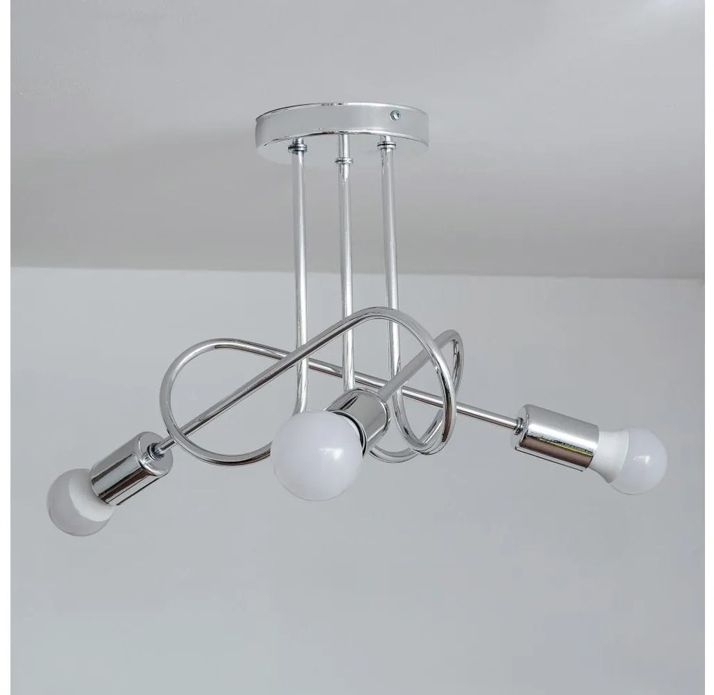 Плафон OXFORD 3xE27/15W/230V лъскав хром