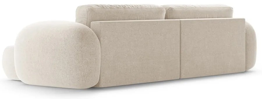 Бежов шенилов сгъваем/с място за съхранение ъглов диван Tonale – Cosmopolitan Design