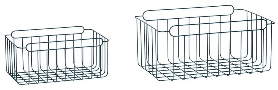 Комплект от 2 сини кошници за съхранение Wire Azul - Hübsch
