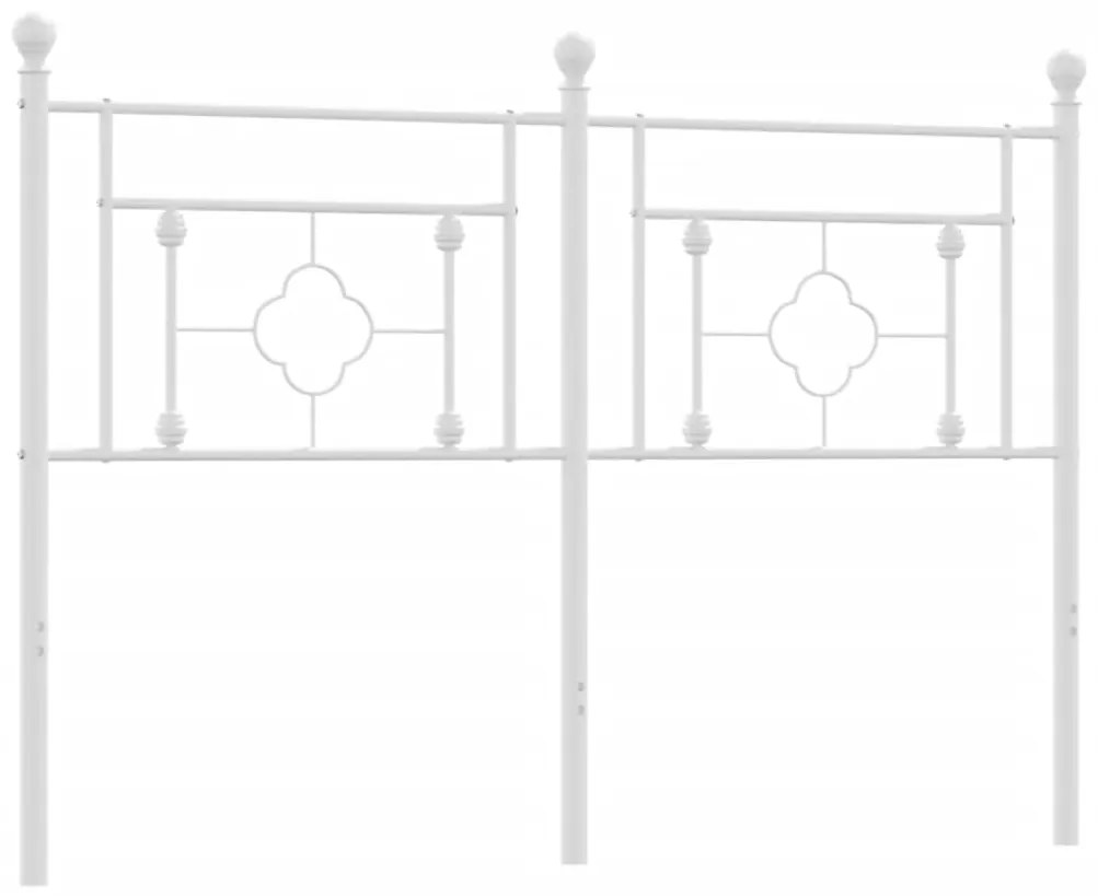 374421 vidaXL Метална табла за глава, бяла, 140 см