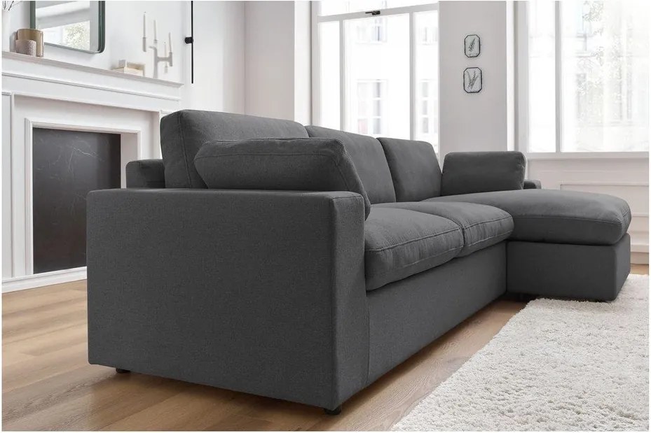 Тъмносив ъглов диван Belair – Bobochic Paris