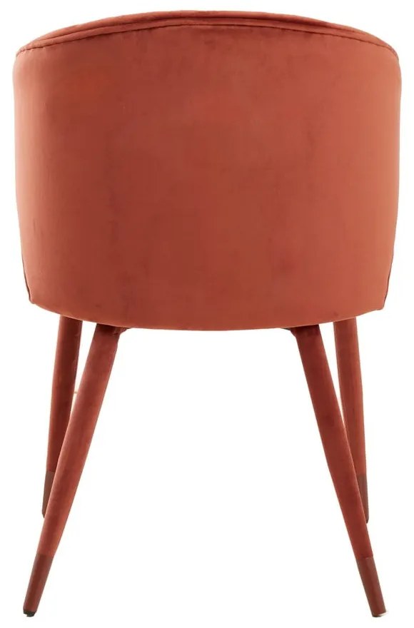 Светлочервени тапицирани трапезни столове в комплект 2 бр. Kosaka – Light & Living