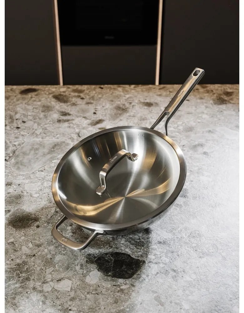Уок тиган с капак от неръждаема стомана ø 30 cm Chili Ta – FABINI