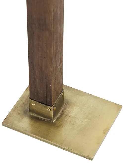 Индустриална подова лампа бронз с мангово дърво - Mangoes