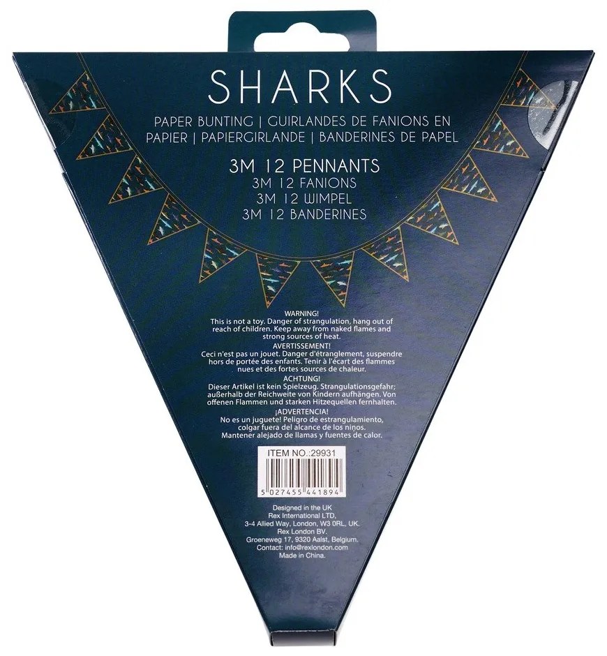 Детски гирлянд Sharks - Rex London
