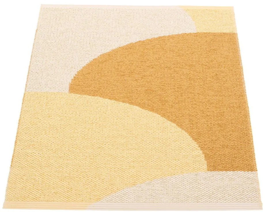 Килим за открито и закрито в цвят жълта охра 70x90 cm Hill Ochre Pale Yellow – Pappelina