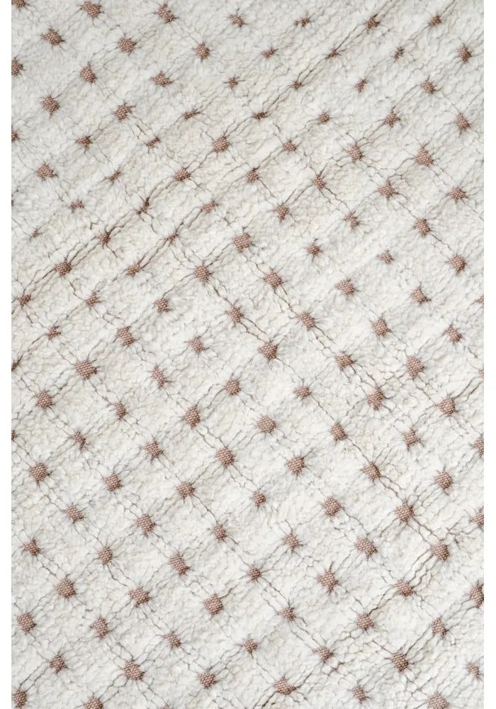 Ръчно изработена вълнена пътека подходяща за пране в цвят слонова кост 80x230 cm Unexpected Wool – Lorena Canals