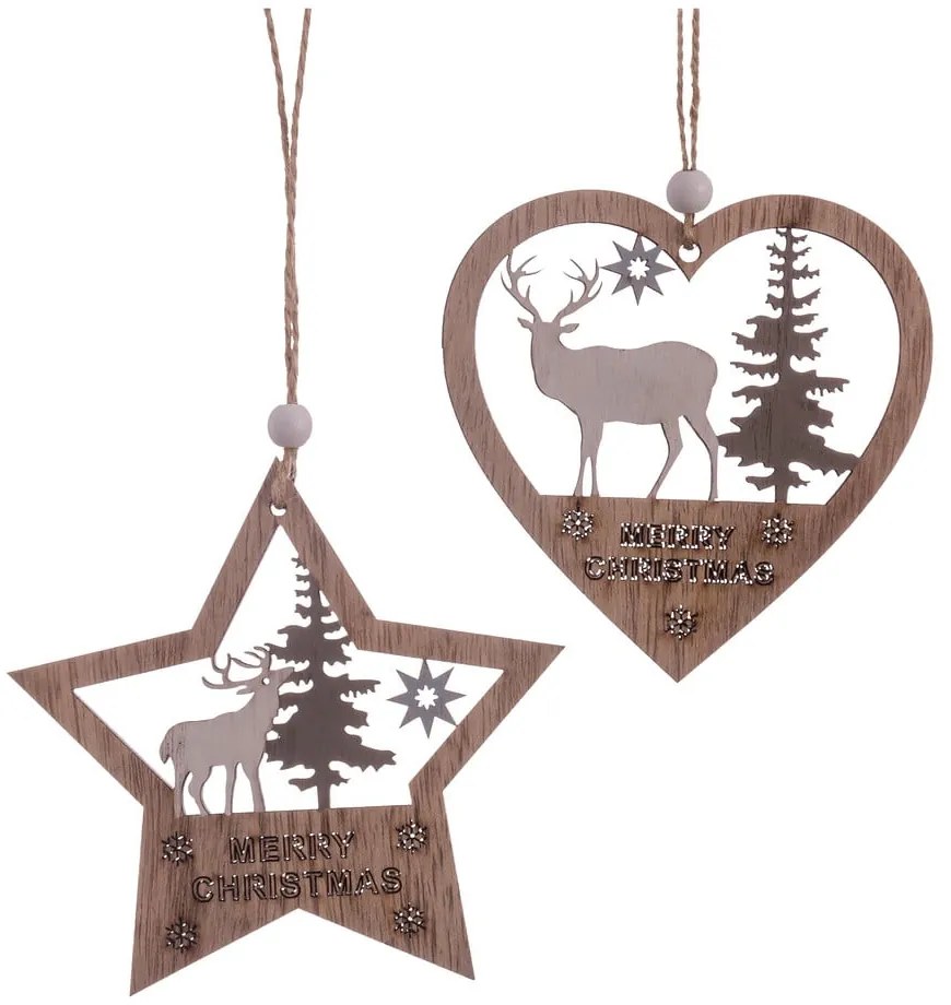 Висяща коледна украса в комплект от 2 - Casa Selección
