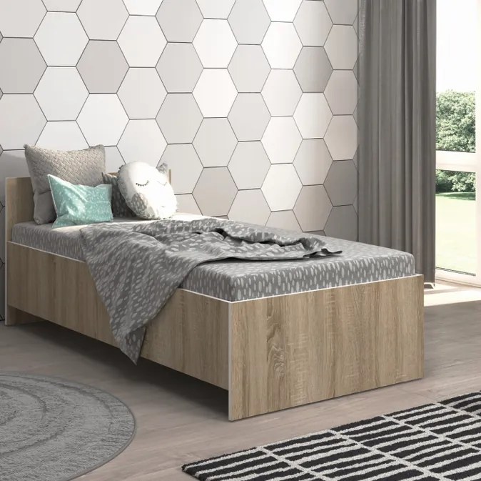 Детско легло JUNIOR 180 x 90 cm в декор дъб сонома