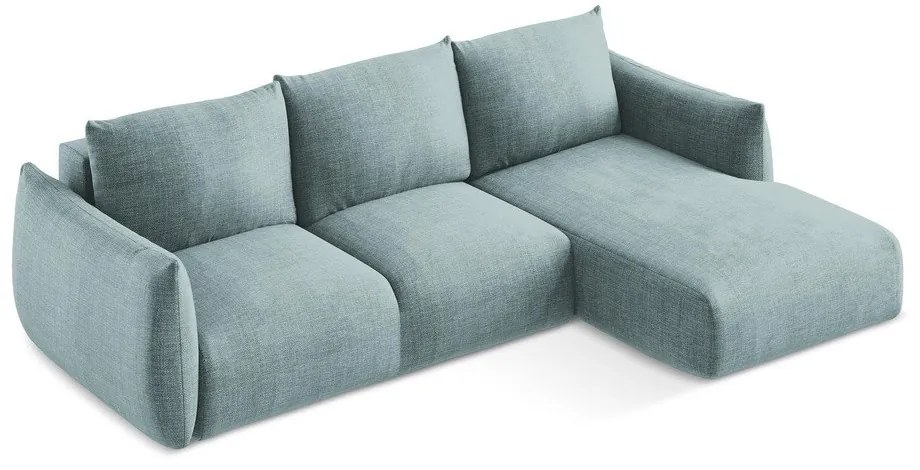 Син сгъваем ъглов диван (десен ъгъл) Leila – Makamii