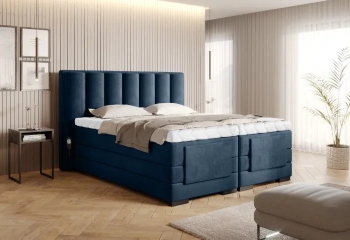 Тапицирано легло Villard с матрак и топ матрак-Somon-140 x 200