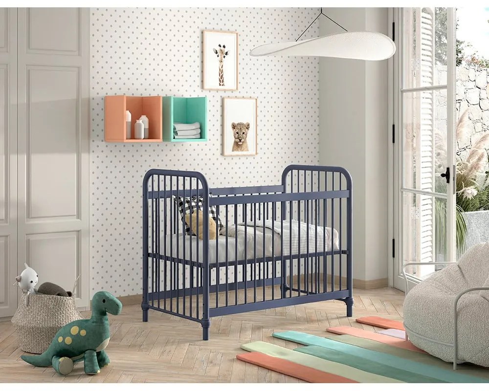 Синьо метално легло 60x120 cm BRONXX - Vipack