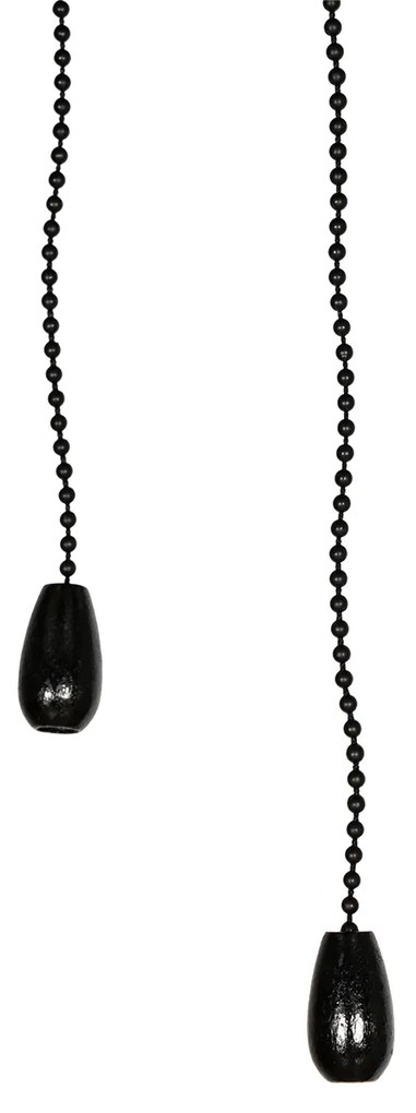 Вентилатор за таван черен с дървен принт 107.5cm 3 светлини с издърпващ се ключ - Mistral Vidro