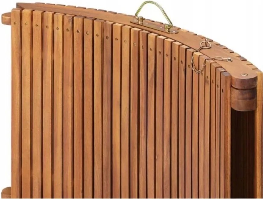 Сгъваем дървен шезлонг от акациева дървесина