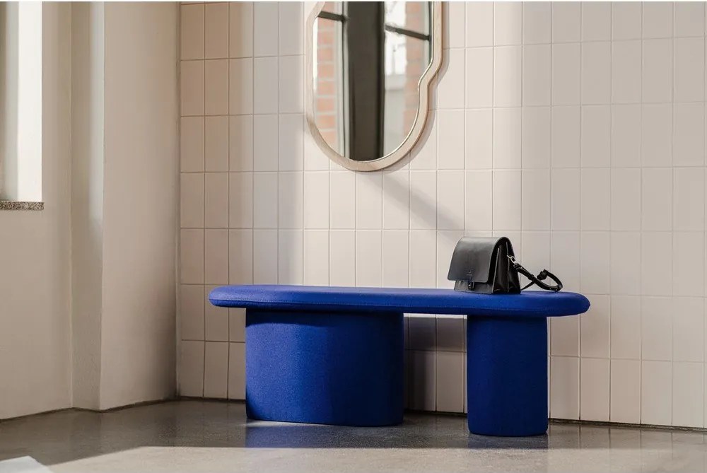 Синя вълнена подплатена пейка Rull – noo.ma