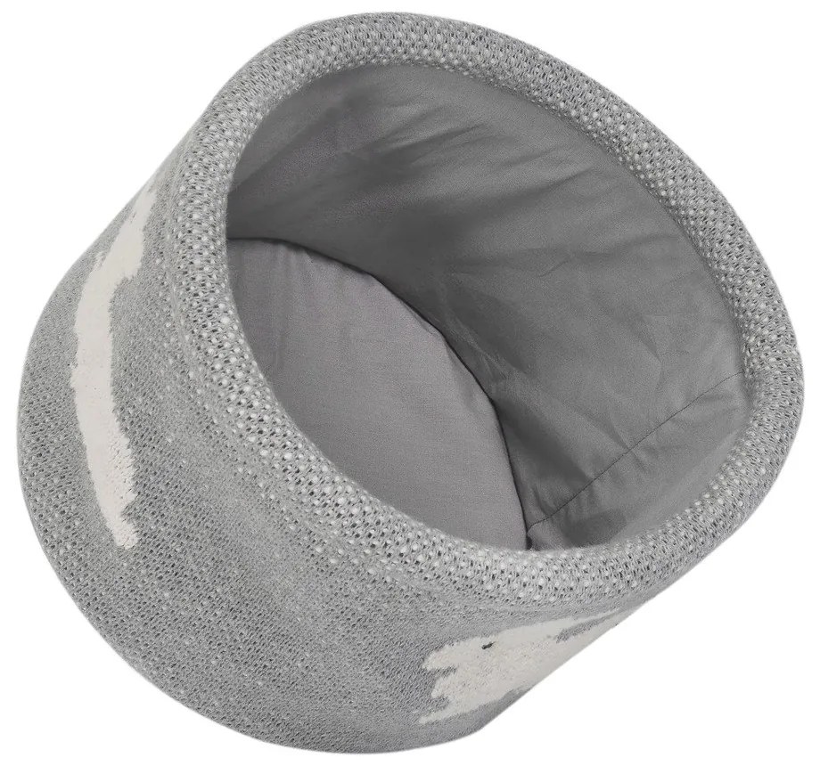 Сив памучен органайзер Зайче, ø 16 cm - Kindsgut