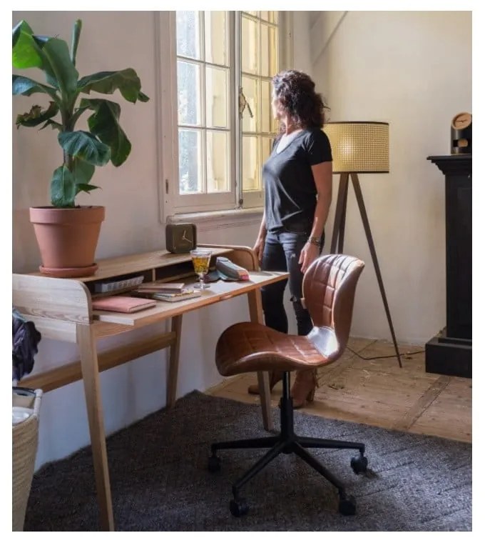 Кафяв офис стол Офис стол OMG - Zuiver