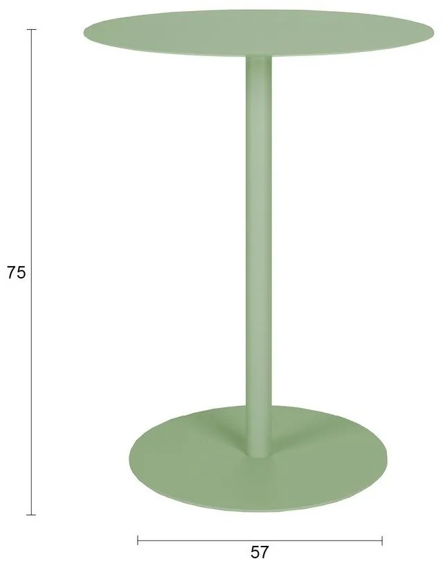 Стоманена кръгла бар маса ø 57 cm Snow – Zuiver