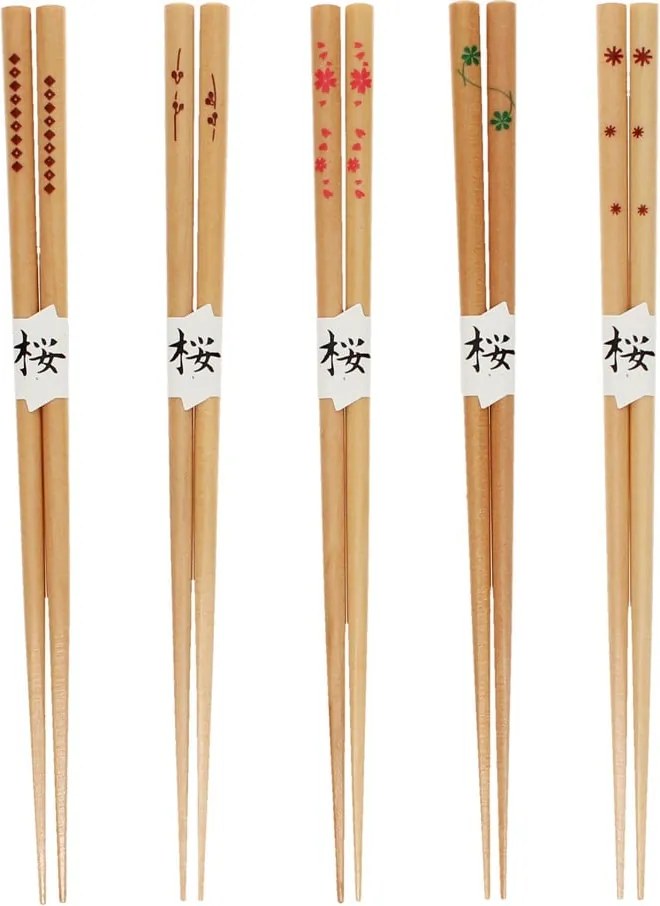 Дървени пръчици в комплект от 5 бр. в естествен цвят Delicate – Rex London