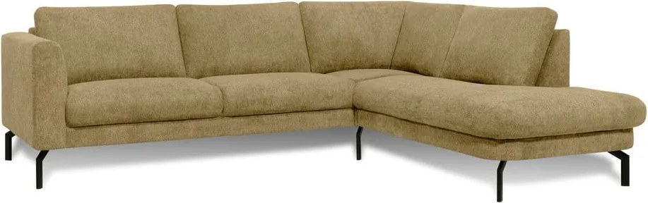 Ъглов диван в цвят горчица (десен ъгъл) Gomero – Scandic